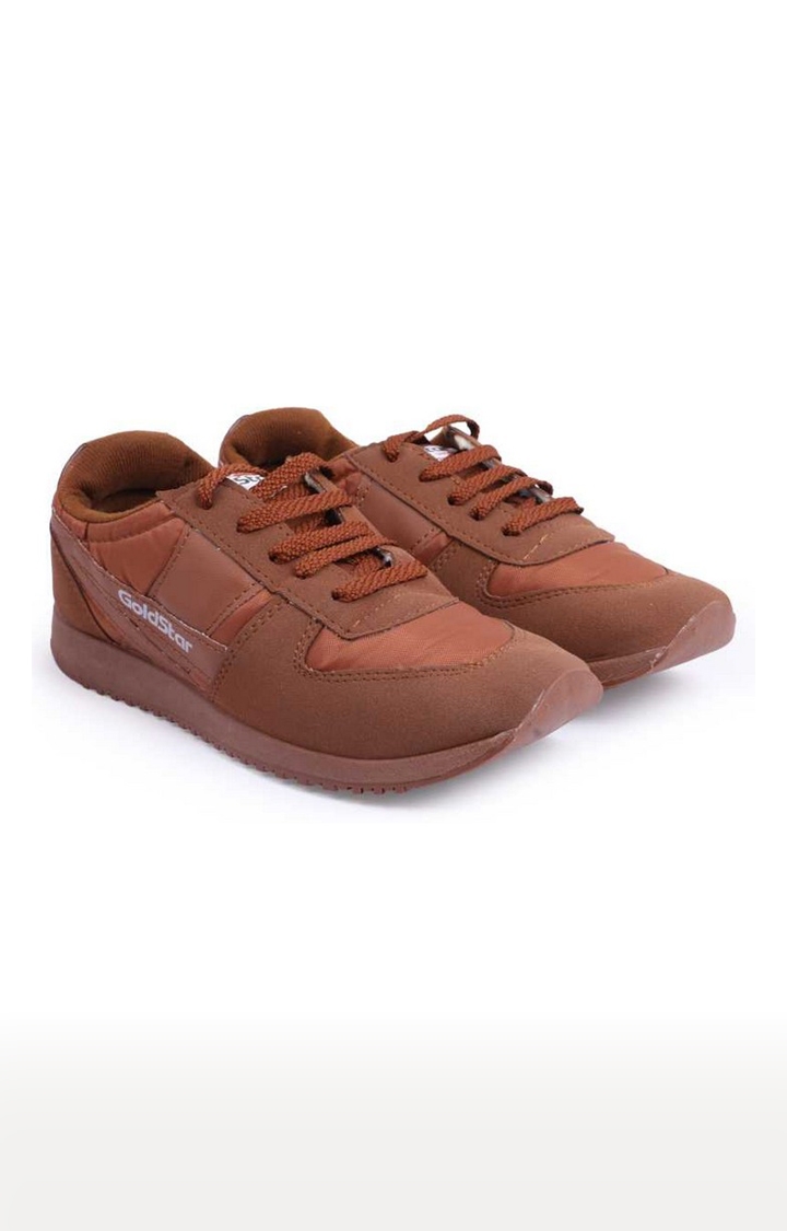 Goldstar | Goldstar Fashionable Brown Sports Shoes For Men 0