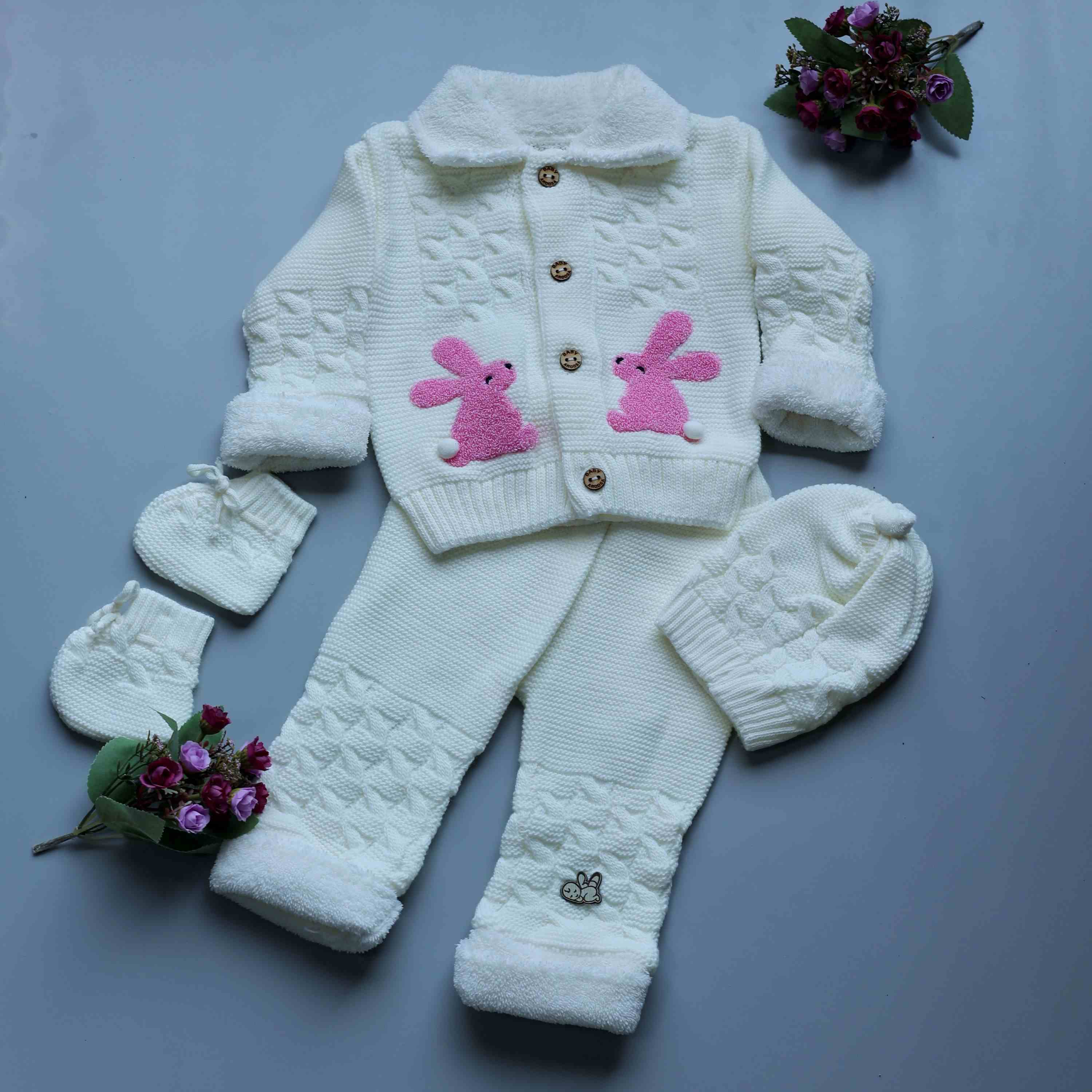 Bunny Blossom Woolen Baby Set