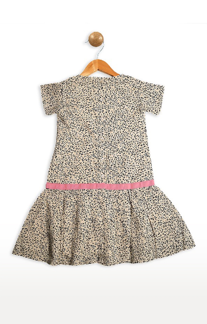 Pinehill | Pinehill Kids Girls Animal Print Half Sleeve Dress 1