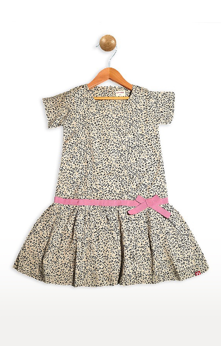 Pinehill | Pinehill Kids Girls Animal Print Half Sleeve Dress 0