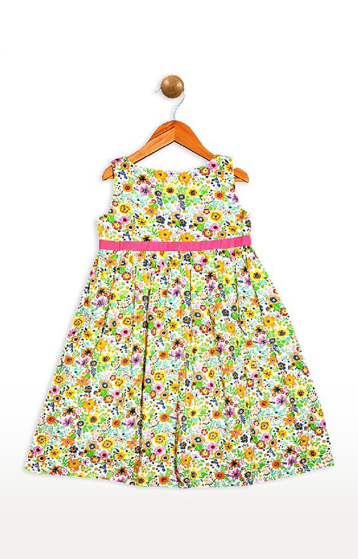 Pinehill | Pinehill Kids Girls Multi Floral Sleeve Less Dress 1