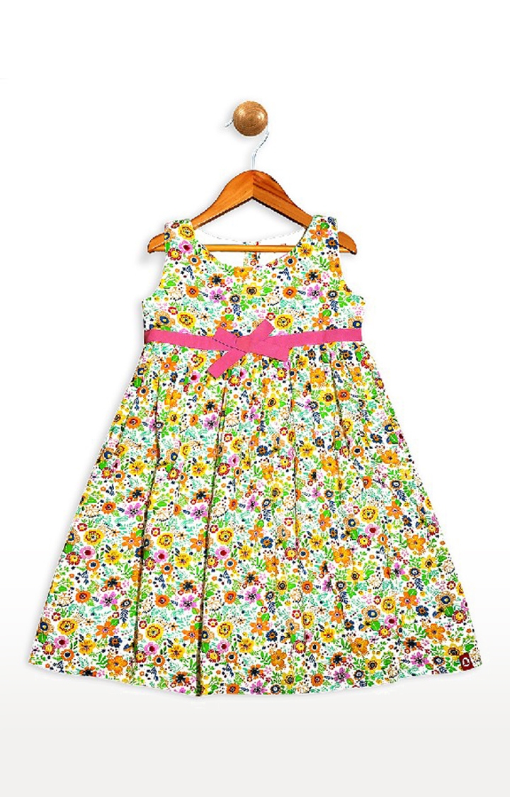 Pinehill | Pinehill Kids Girls Multi Floral Sleeve Less Dress 0