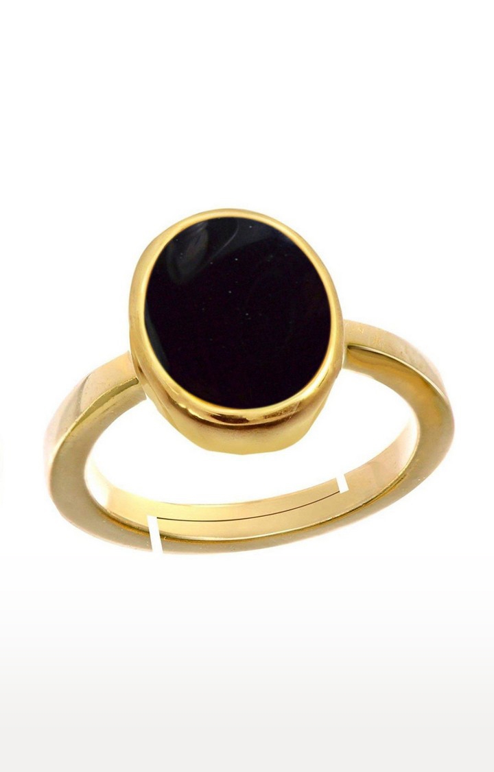 55Carat | Black Gold Plated Black Onyx Rings 0