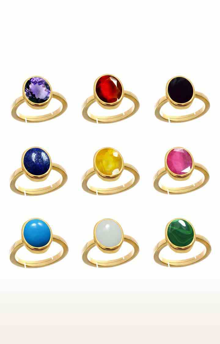 Green Gold Plated Indian Emerald Rings