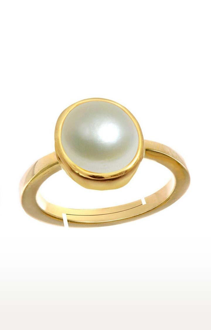 55Carat | White Gold Plated Pearl Rings 0