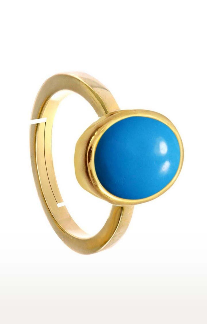55Carat | Blue Gold Plated Turquoise Rings 1