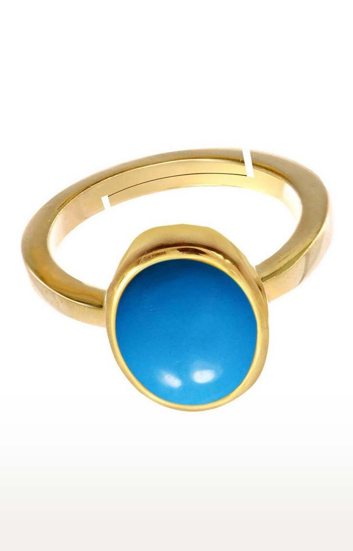 55Carat | Blue Gold Plated Turquoise Rings 2