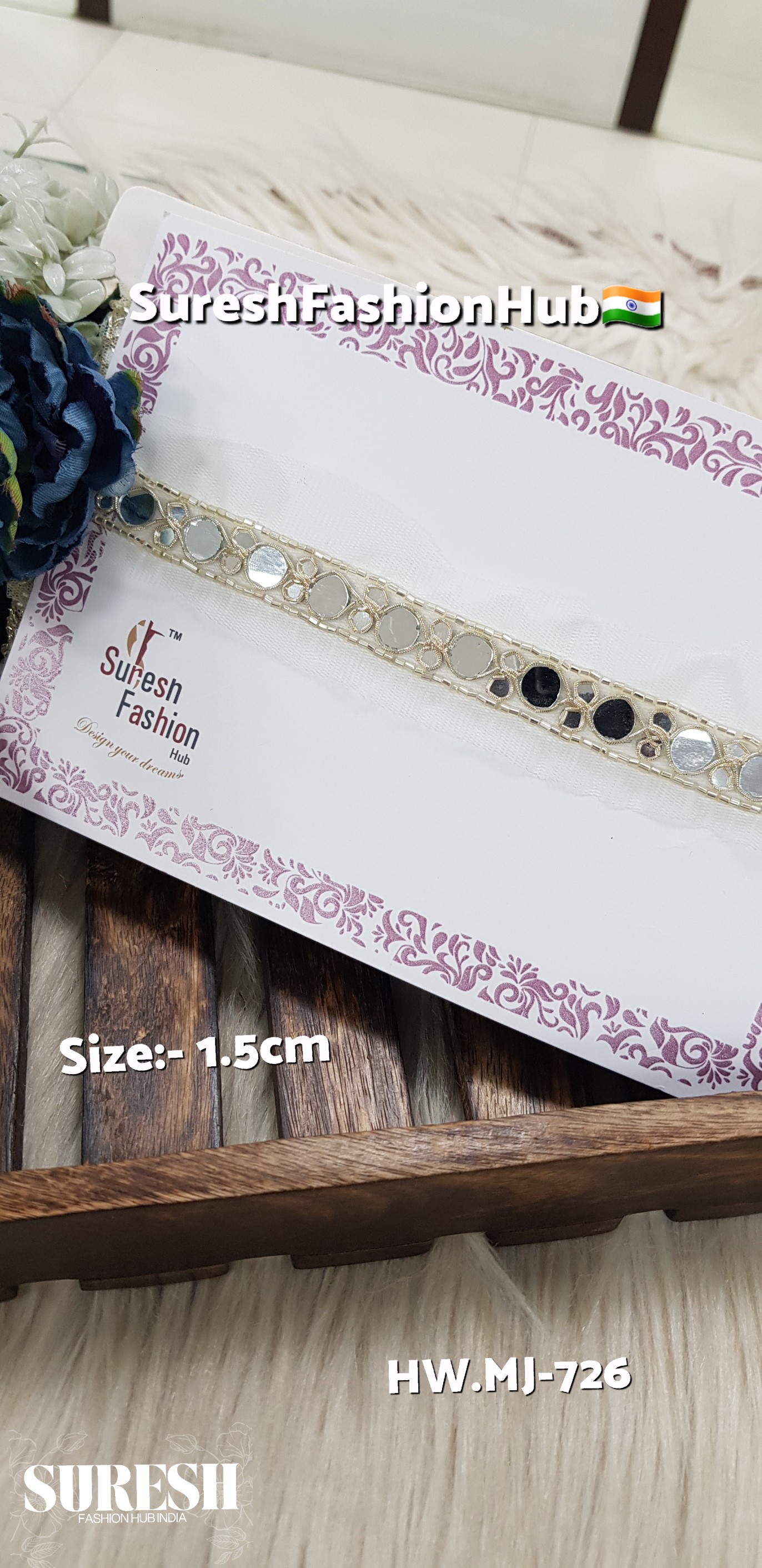 Water Mirror Glint Handcrafted Border Lace