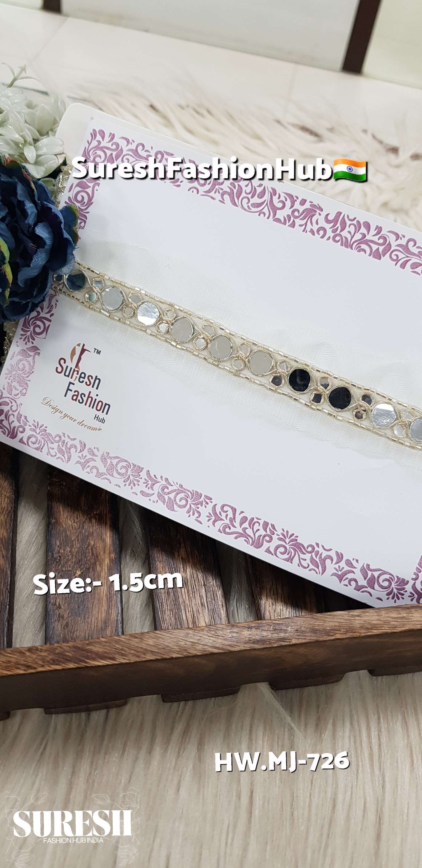 Water Mirror Glint Handcrafted Border Lace