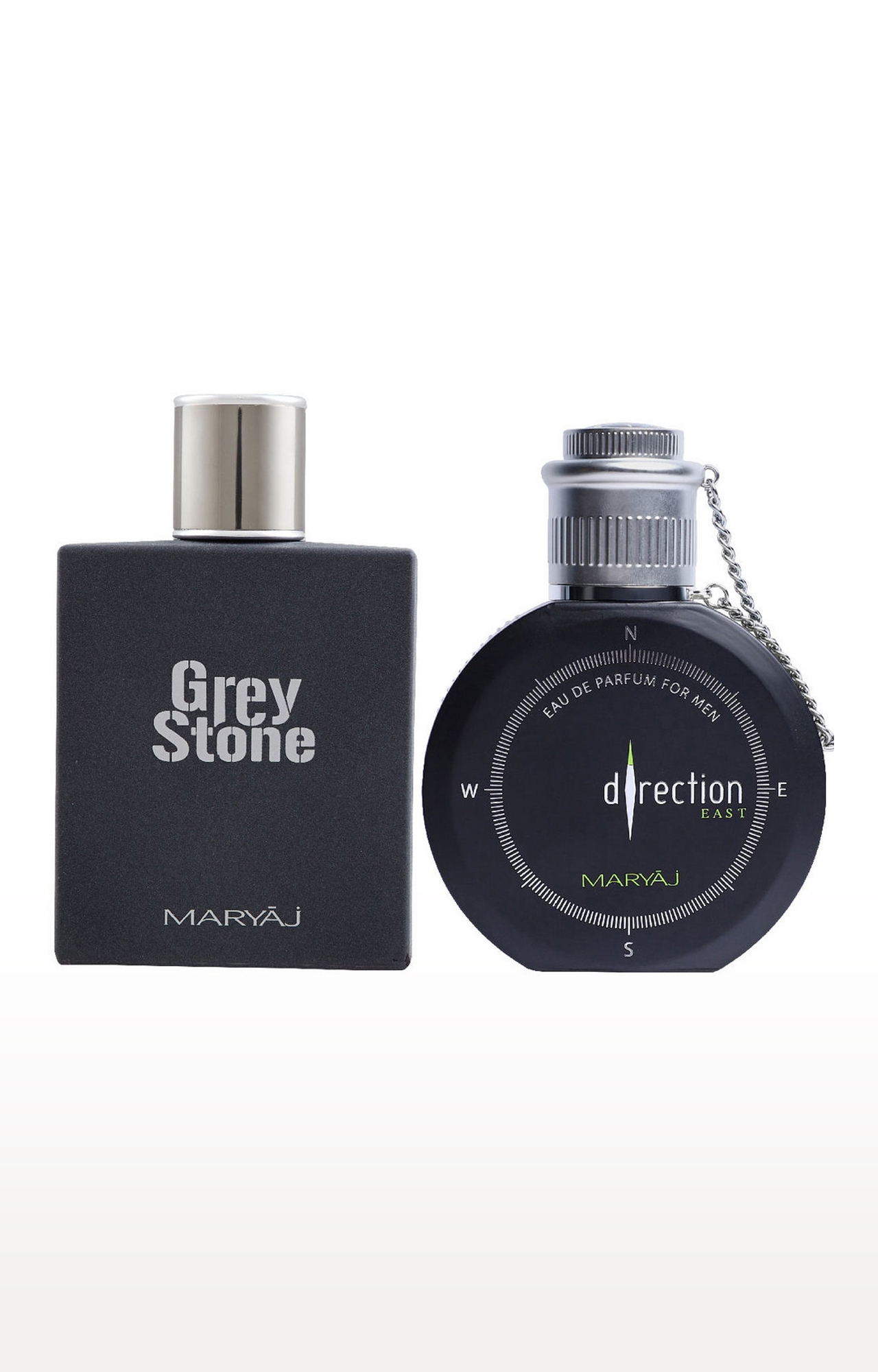 Maryaj | Maryaj Grey Stone Eau De Parfum Perfume 100ml for Men and Maryaj Direction East Eau De Parfum Perfume 100ml for Men 0