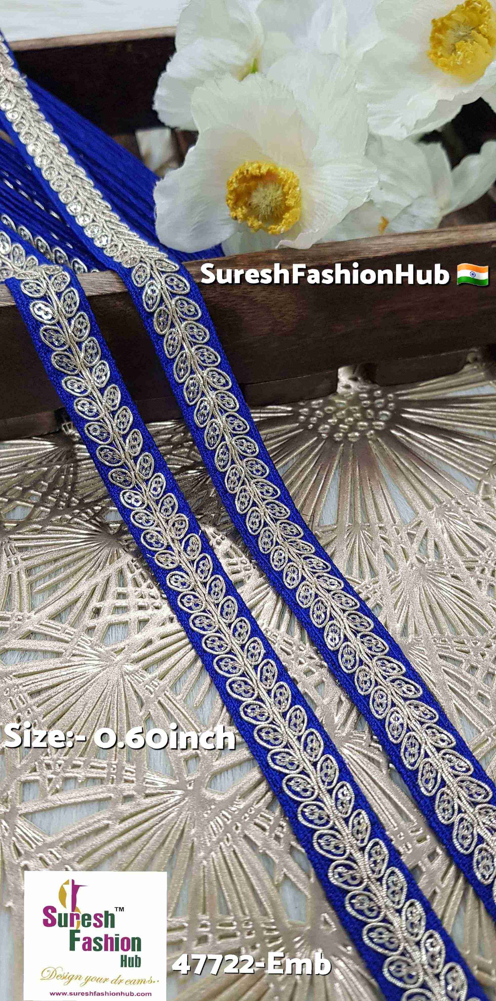 Leaf Embroidered Border
