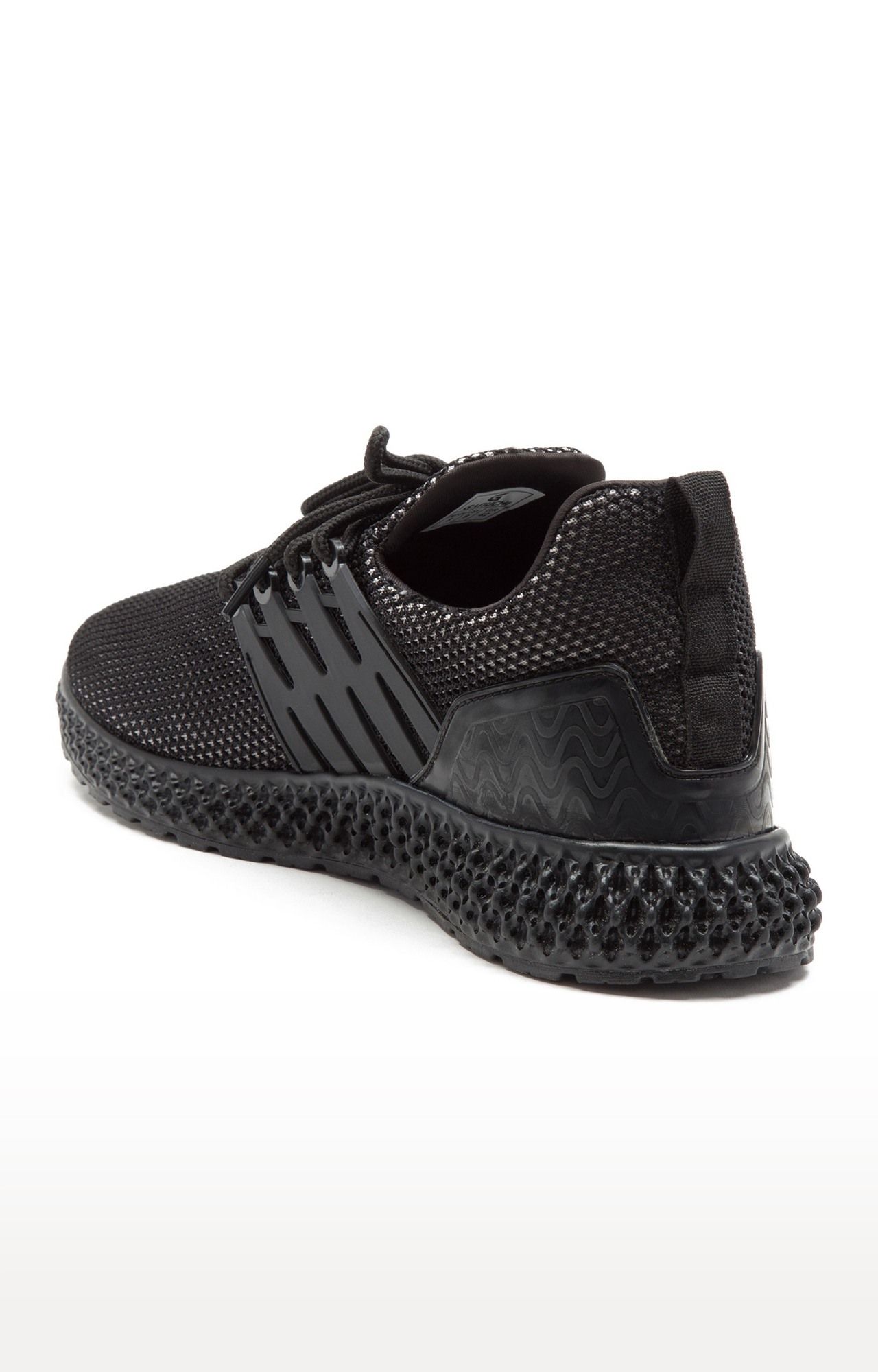 Ganuchi by Franco Leone Men's Mesh Black and Grey Running Shoes