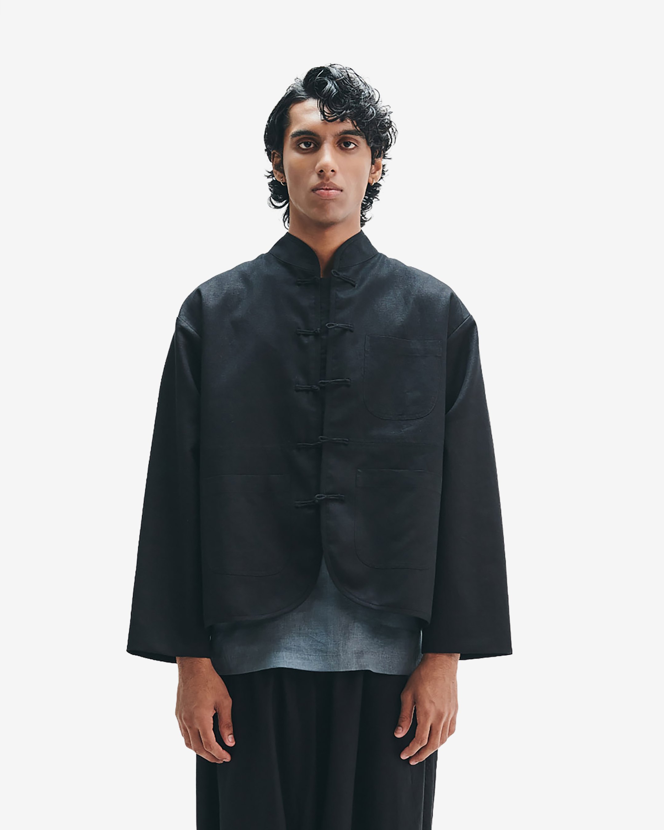 Kohl Co-linen Men’s Mandarin Collar Jacket