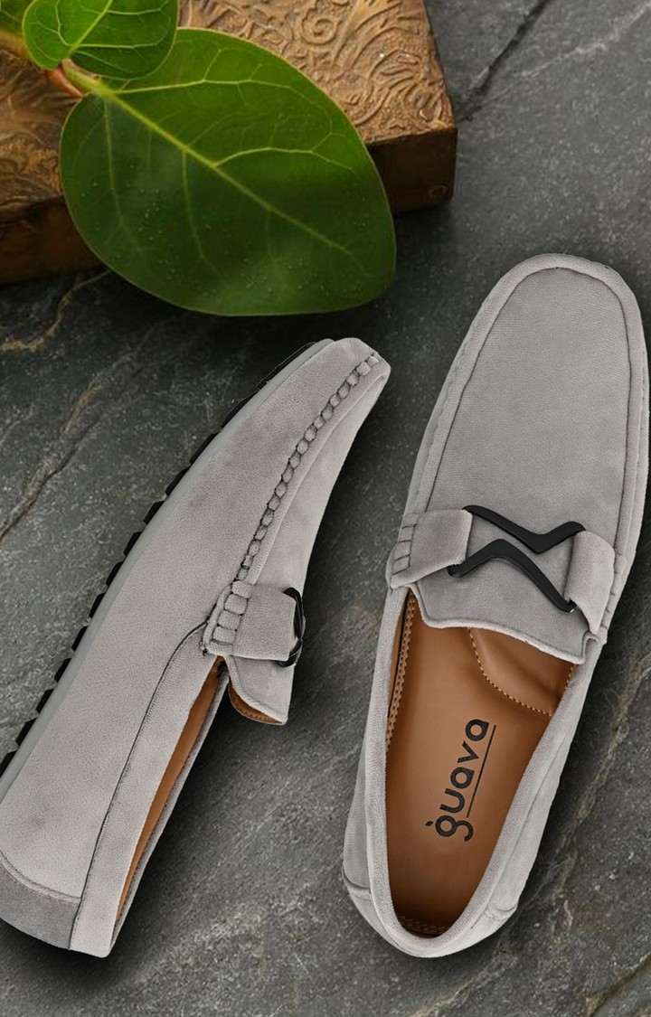 Grey velvet loafers mens online