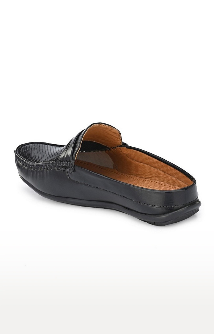 Guava | Guava Men Casual Open Back Loafers Mules Shoe - Black 2