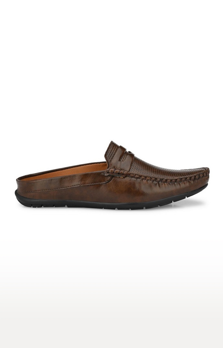 Guava | Guava Men Casual Open Back Loafers Mules Shoe - Brown 1
