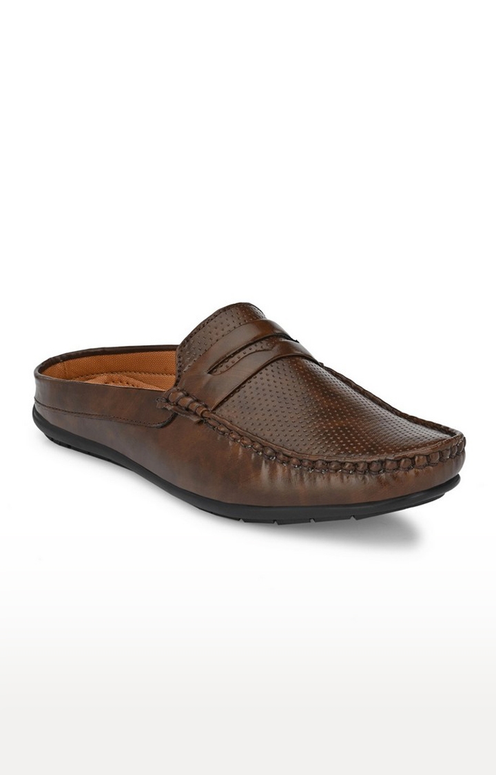 Guava | Guava Men Casual Open Back Loafers Mules Shoe - Brown 0