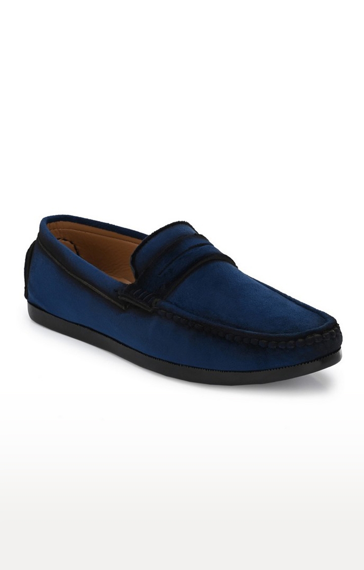 Guava | Guava Charming Velvet Casual Loafer Shoes - Blue 0