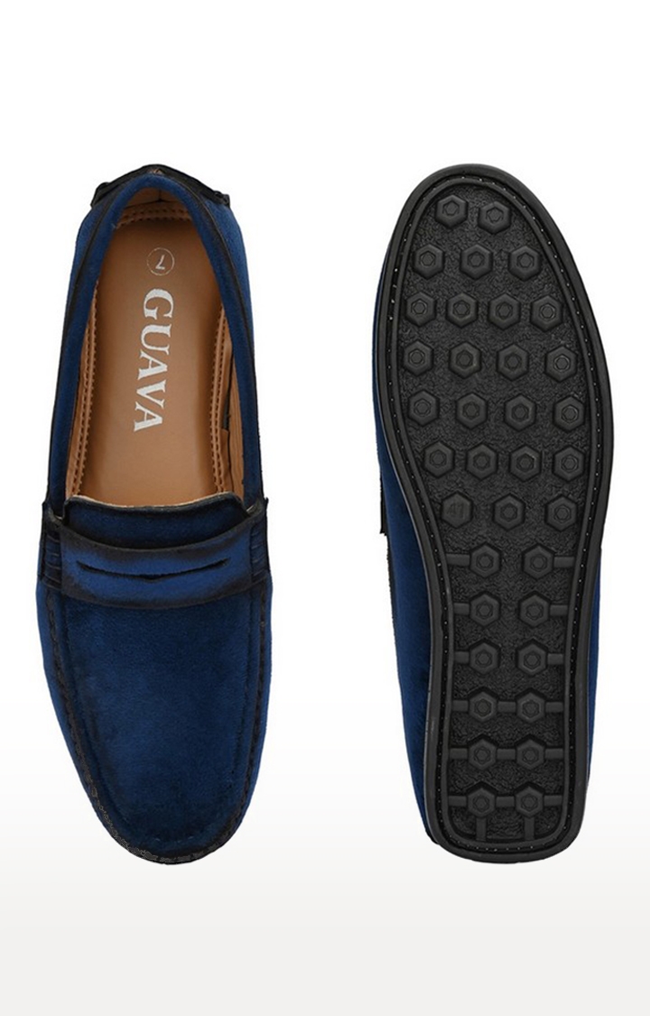 Guava | Guava Charming Velvet Casual Loafer Shoes - Blue 3