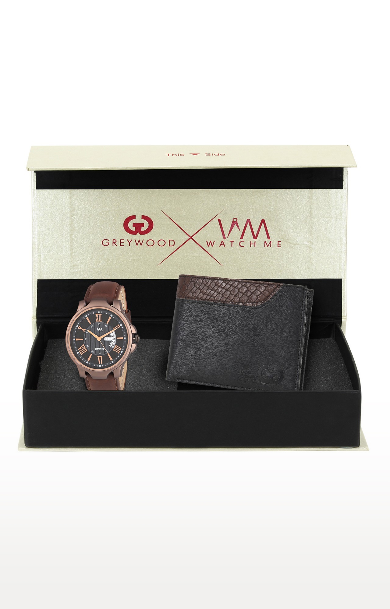 Greywood | Black and Brown Wallet and Analog Watch 7
