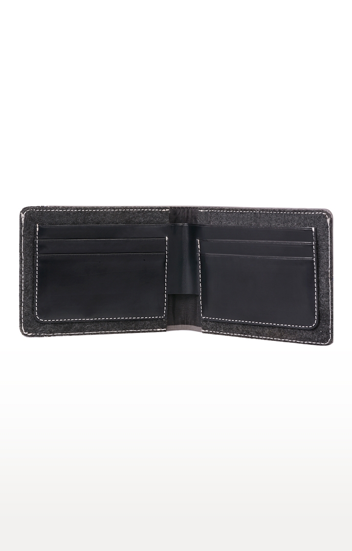 Greywood | Black and Grey Solid Wallet 2