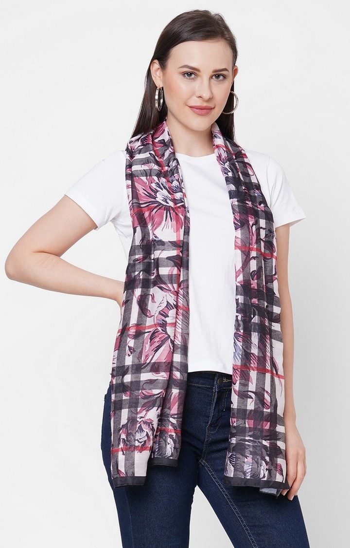 Get Wrapped | Get Wrapped Multi-Coloured Digital Printed Scarf in Soft Wool Feel Fabric for Women 0