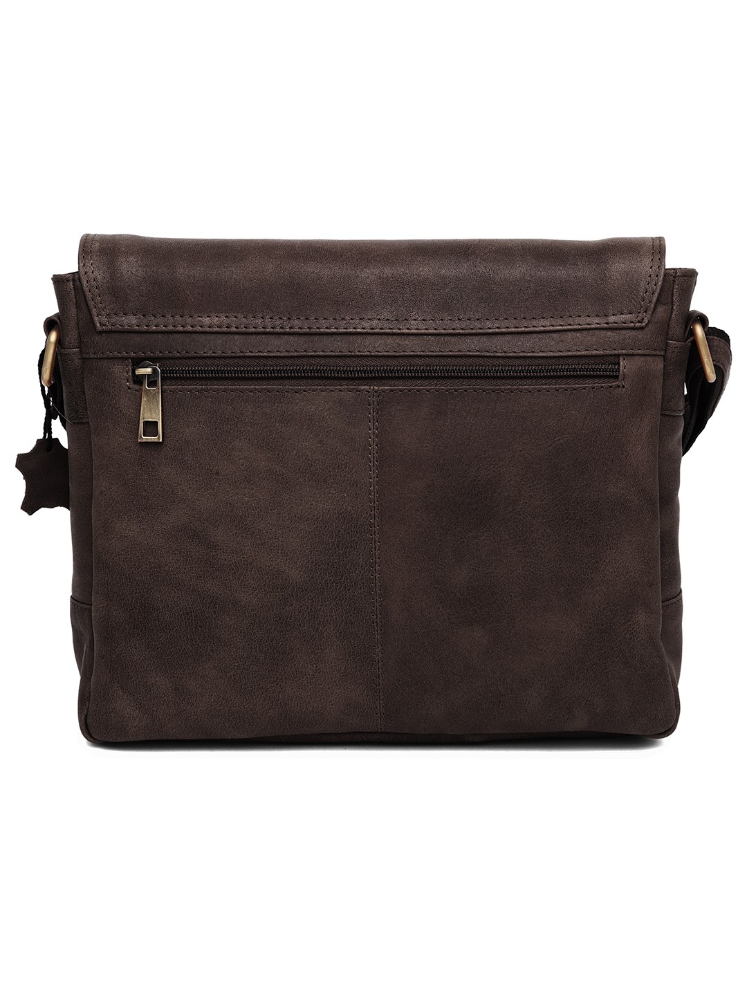 WildHorn | WildHorn Brown Classic Leather Adjustable Strap Messenger Bag for Men  2