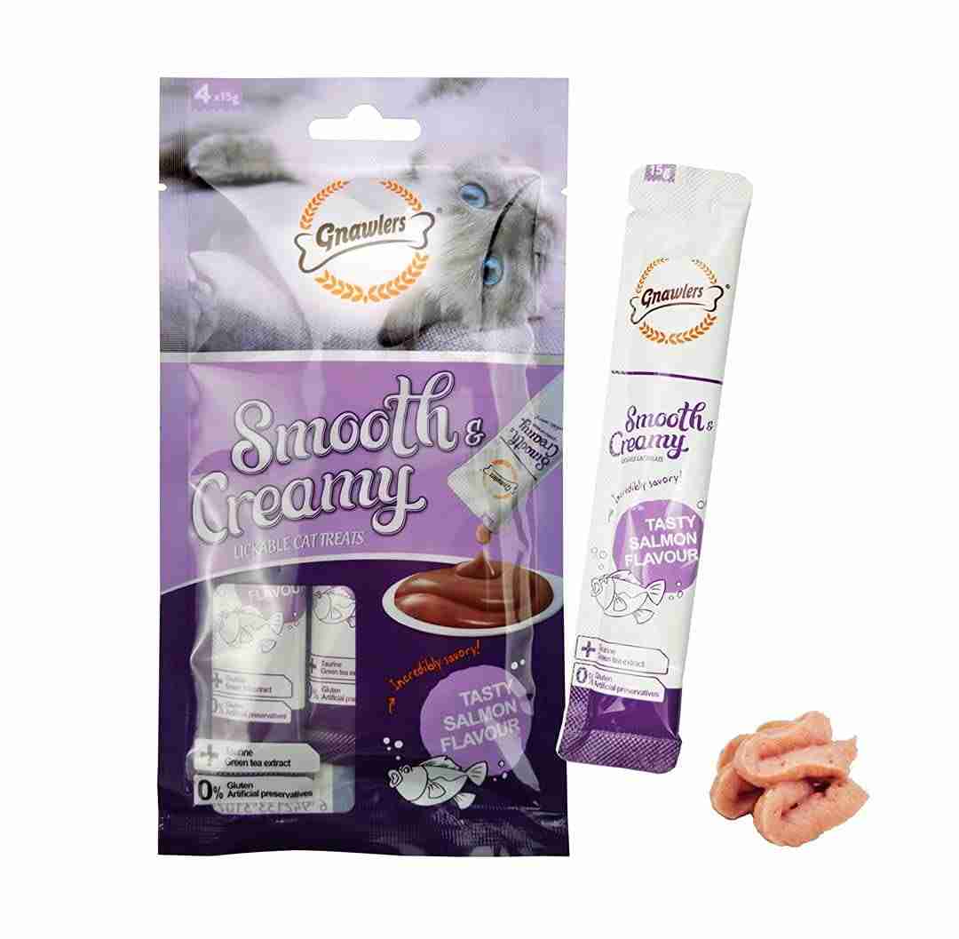Gnawlers Creamy Salmon Cat Treat - 60 g