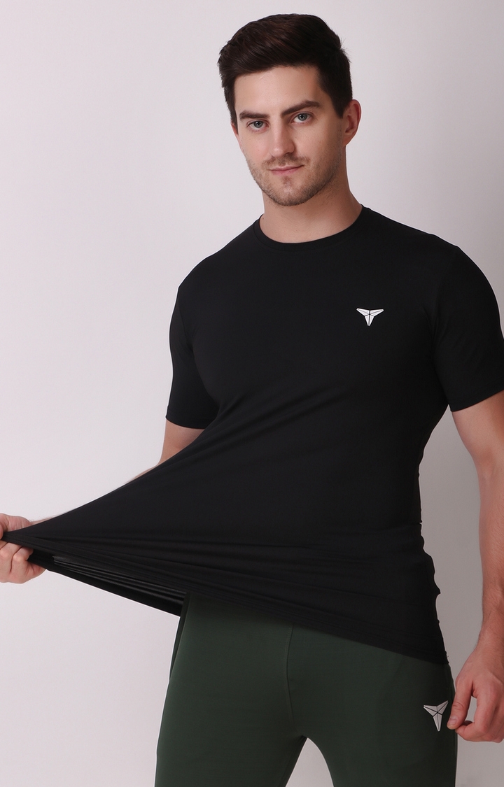 GYMYARD | GYMYARD Men's Active Wear Black T-Shirt 3