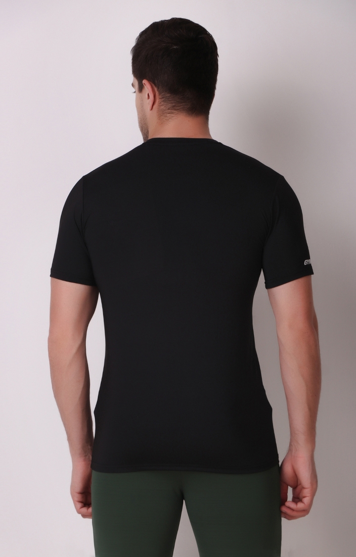GYMYARD | GYMYARD Men's Active Wear Black T-Shirt 4