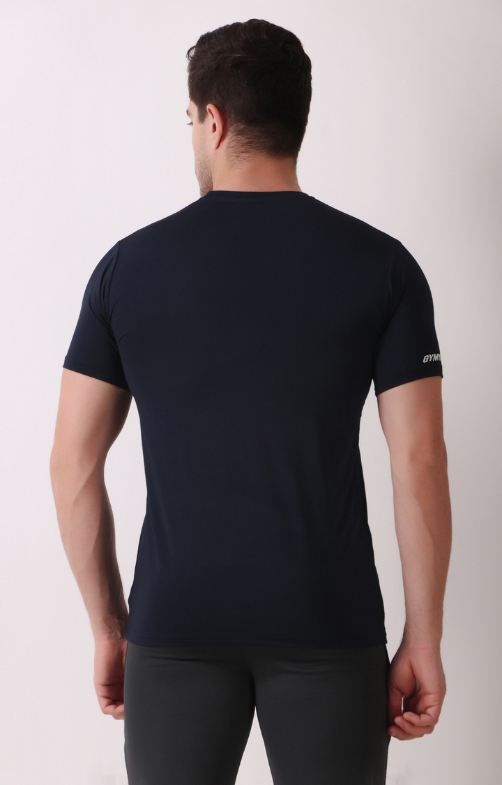 GYMYARD | GYMYARD Men's Active Wear Navy Blue T-Shirt 4