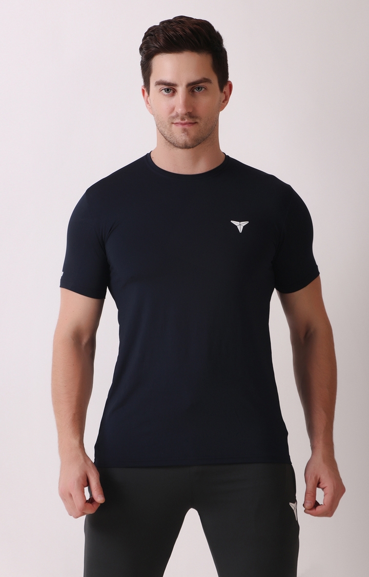 GYMYARD | GYMYARD Men's Active Wear Navy Blue T-Shirt 0