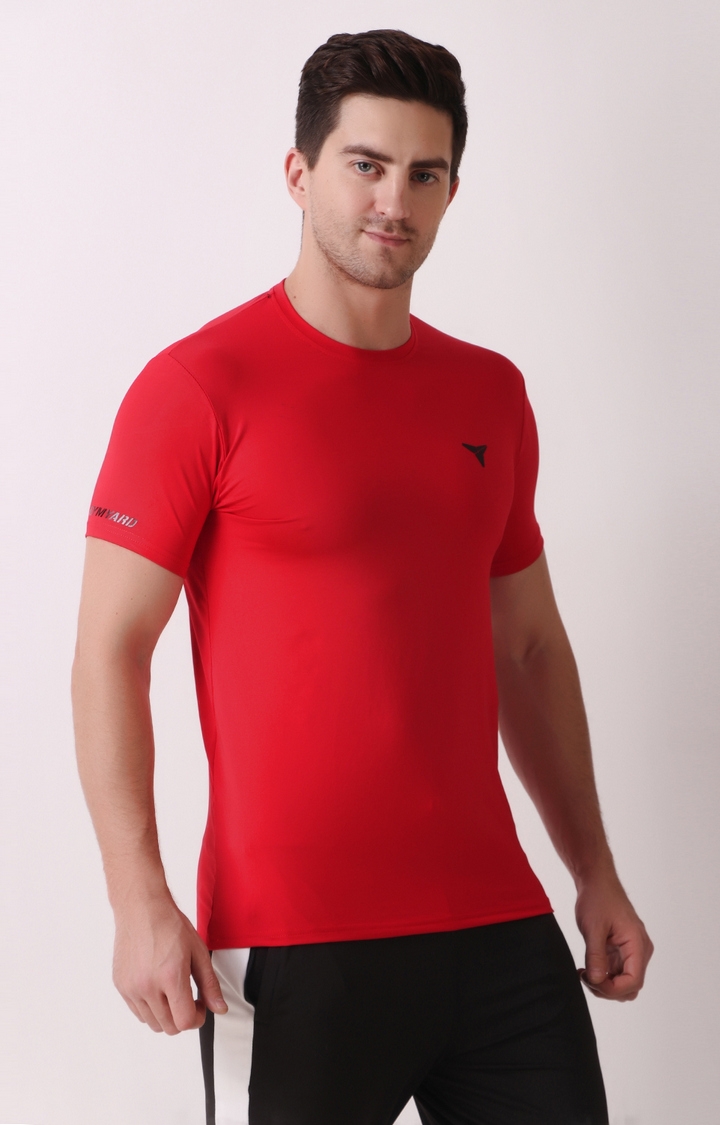 GYMYARD | GYMYARD Men's Active Wear Red T-Shirt 3