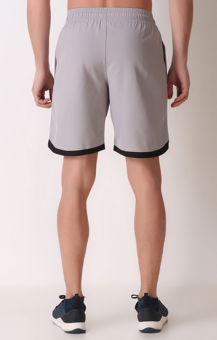 GYMYARD | Men's Grey Polyester Solid Activewear Shorts 3