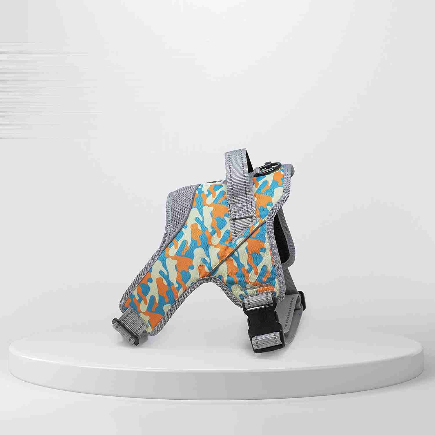 Ezra Camo Hart Padded Harness for Dogs, Orange