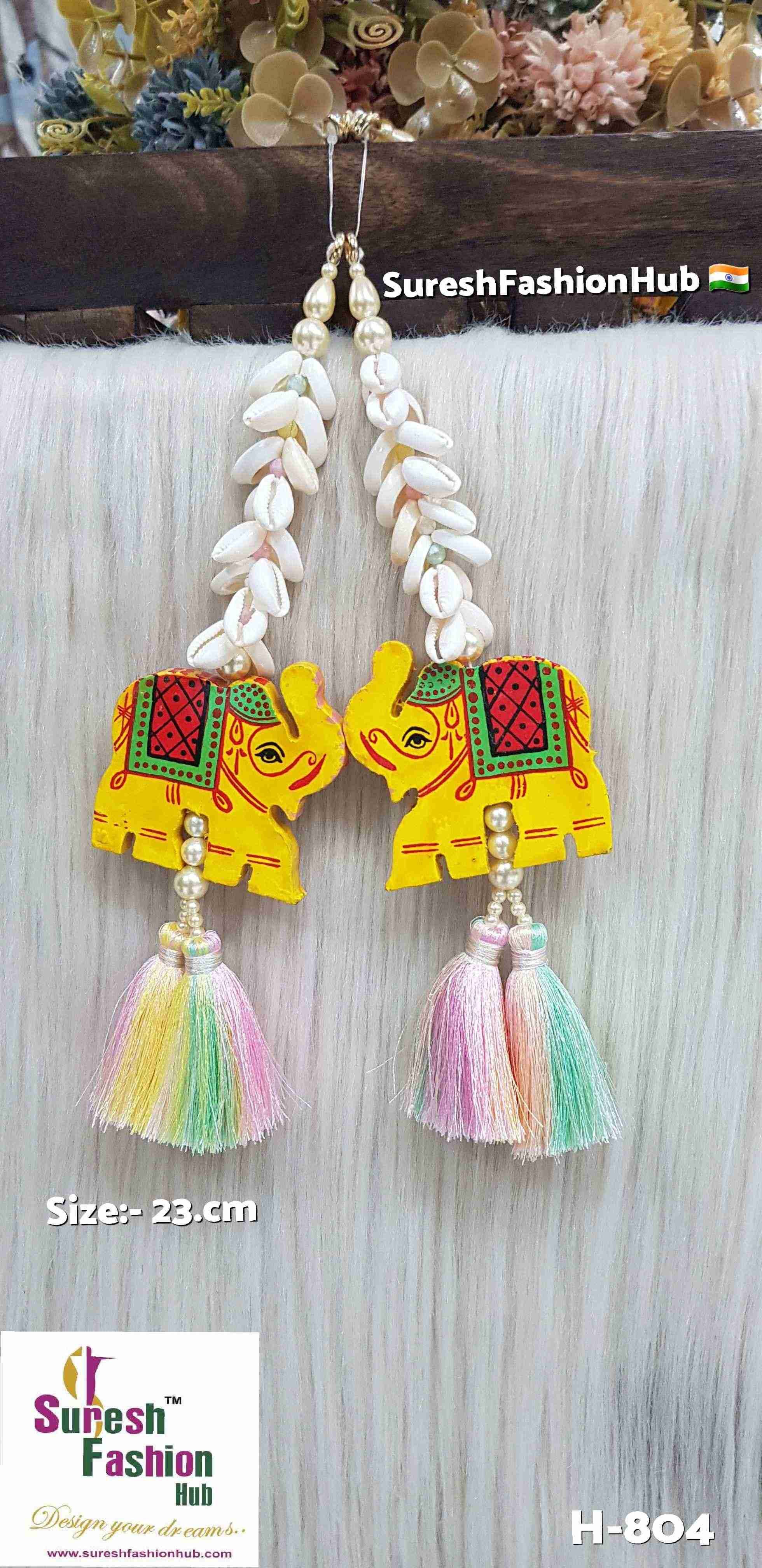 Yellow Elephant Pastel Tassel Hanging