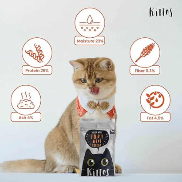 Kittos Tuna Mini Sticks Cat Treat - 35g