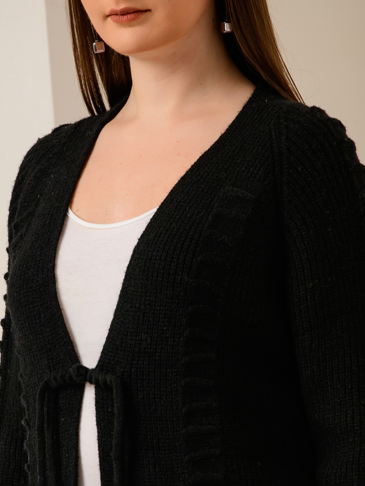 ALBION SMART BLACK LADIES WINTER TOP (WOOLEN)