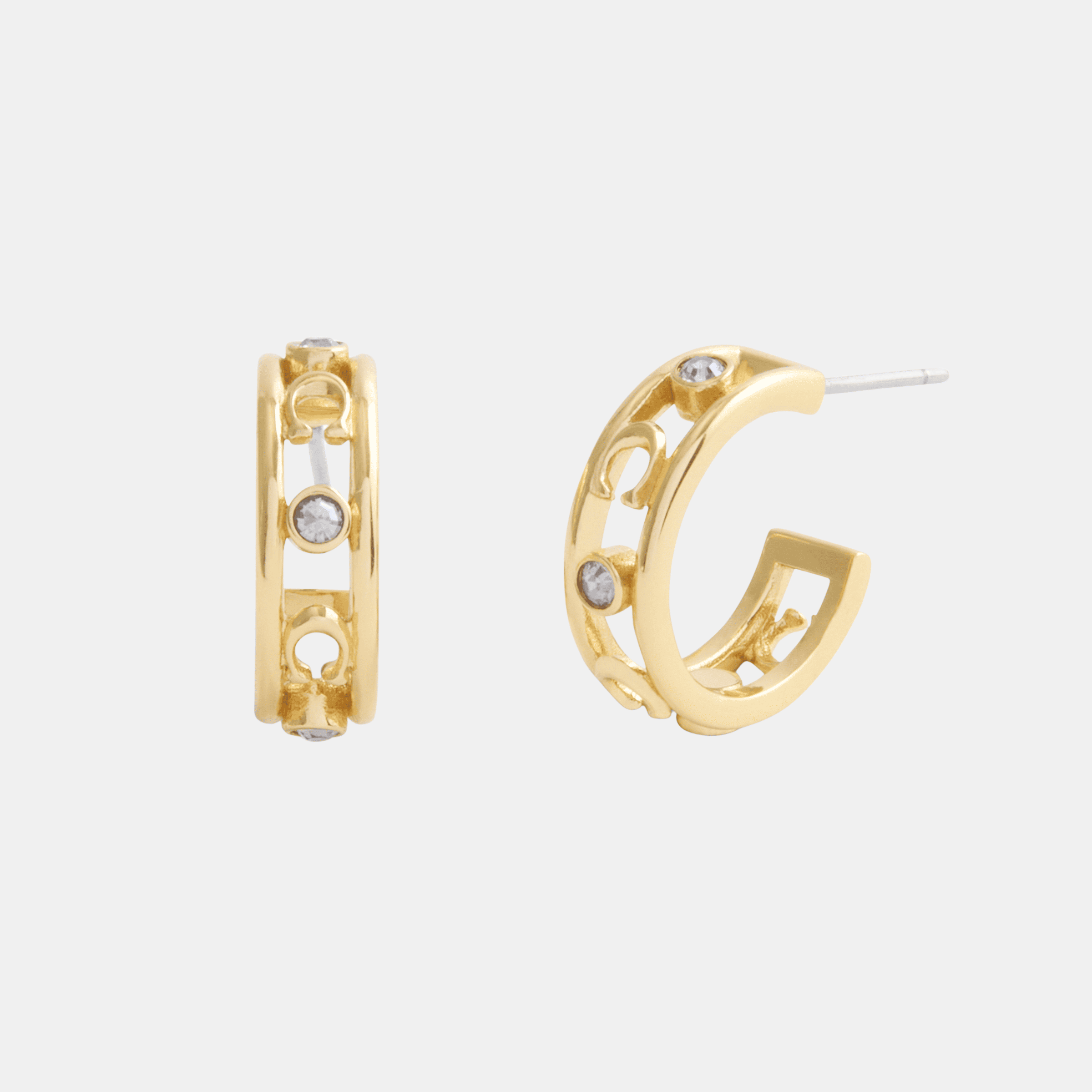 Signature C Open Hoop Earrings