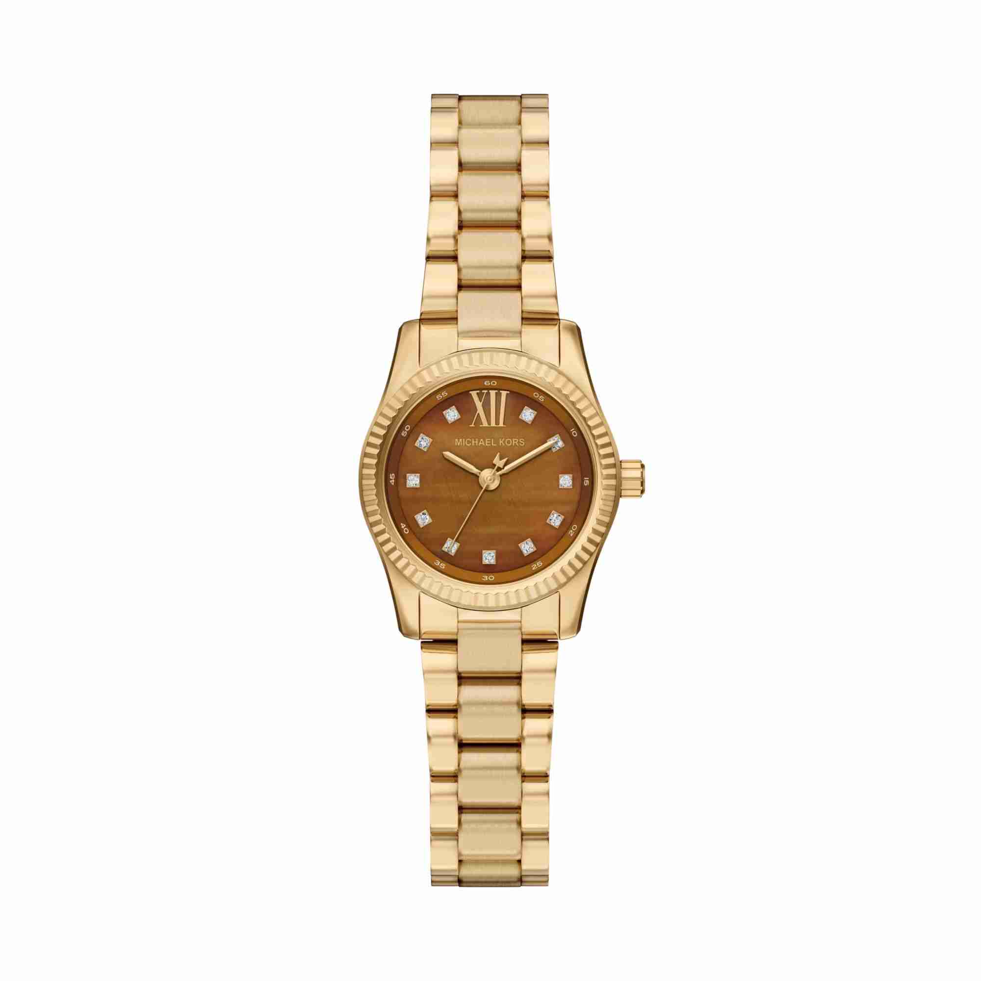 Michael Kors Petite Lexington Pavé Gold-Tone Watch