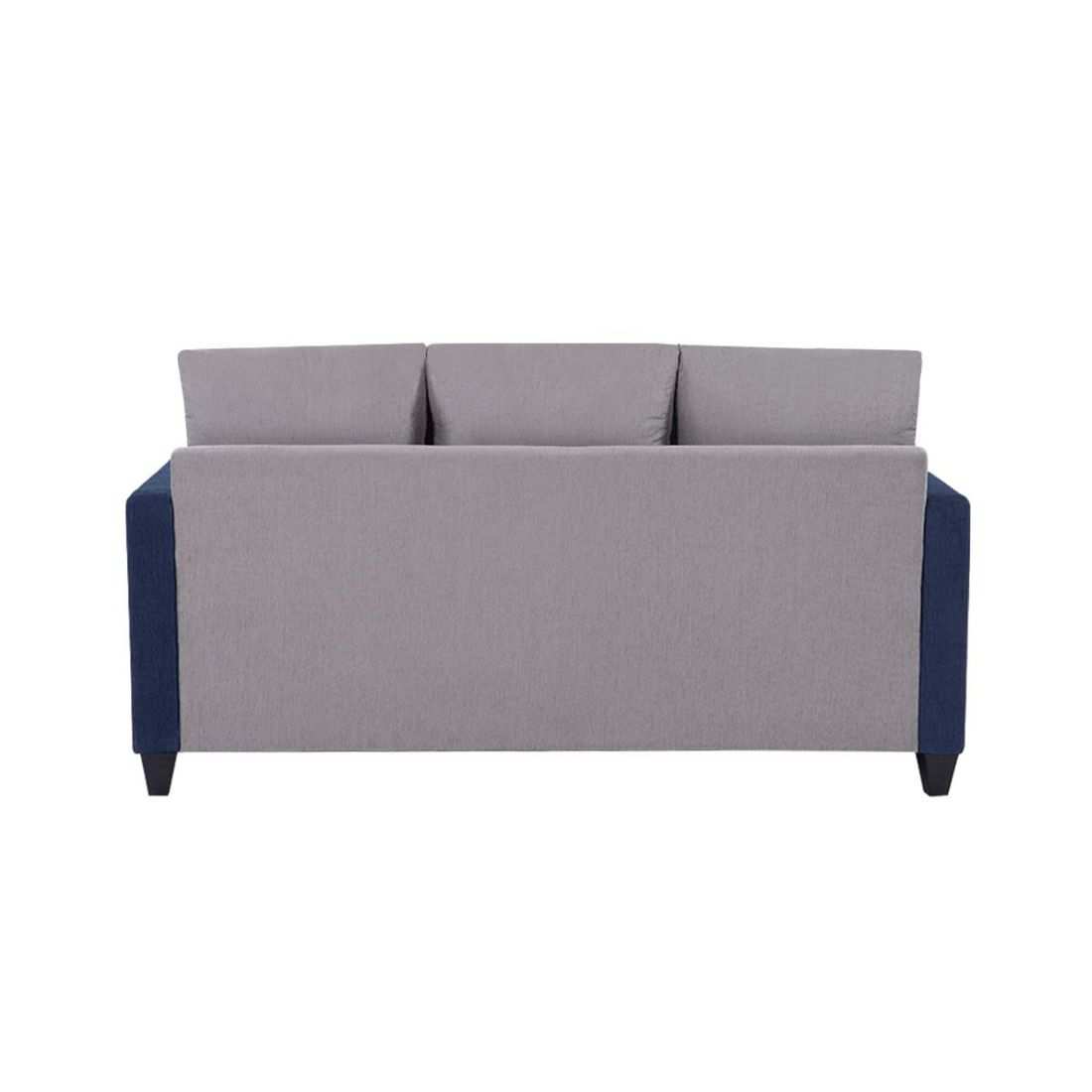 neudot Saya Dual Color Sofa for Living Room |3 Persons Sofa|Premium Fabric with Cushioned Armrest | Solid Wood Frame|3 Seater in Saya Duo Blue Color