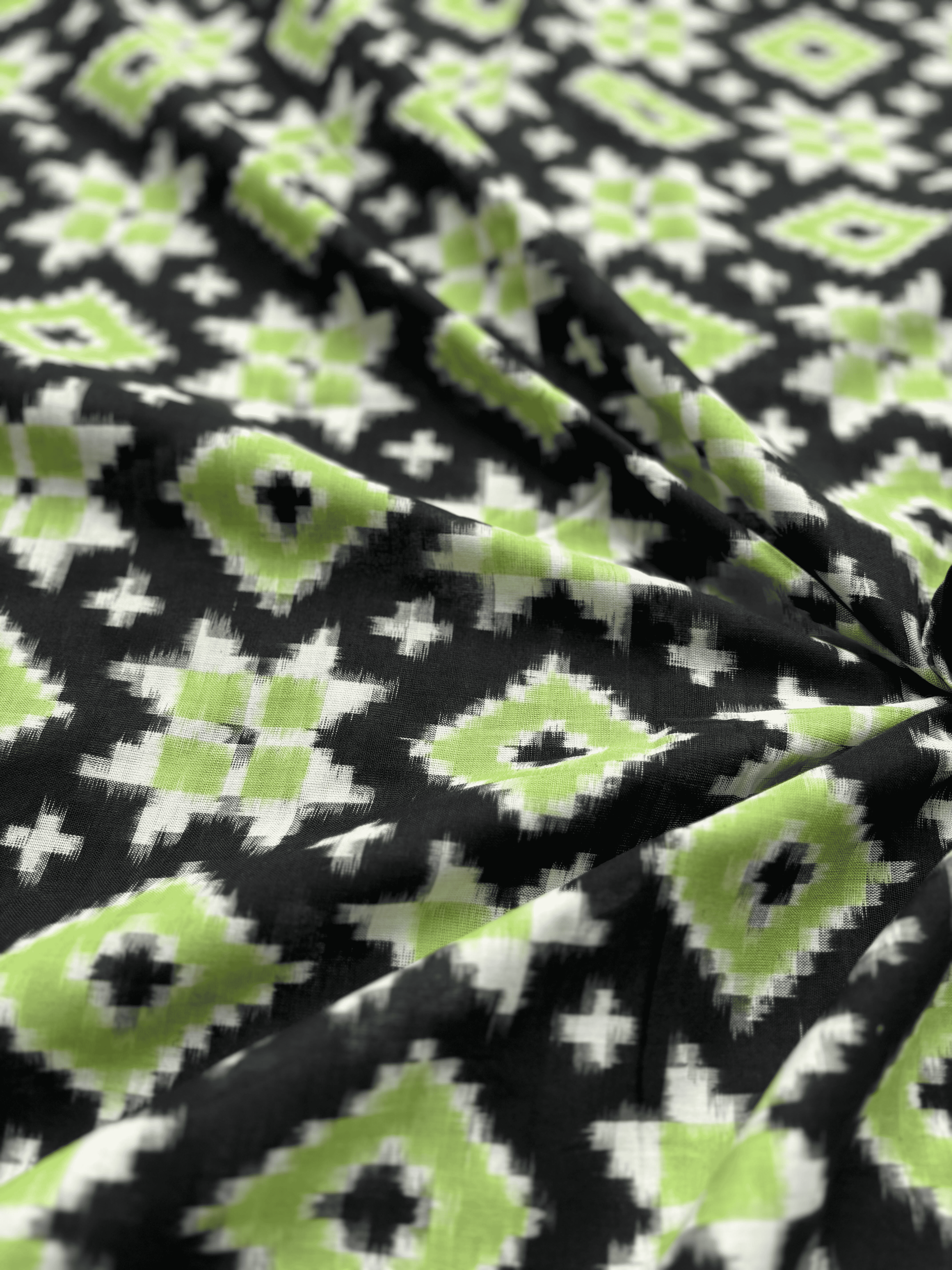Cotton Double Ikat Teliya Rumal Fabric