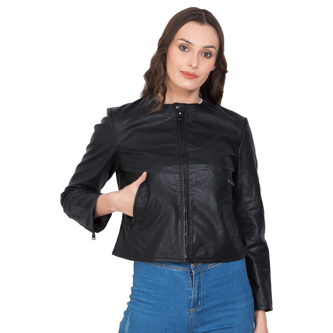 Justanned | JUSTANNED CHARCOAL WOMEN LEATHER JACKET 0