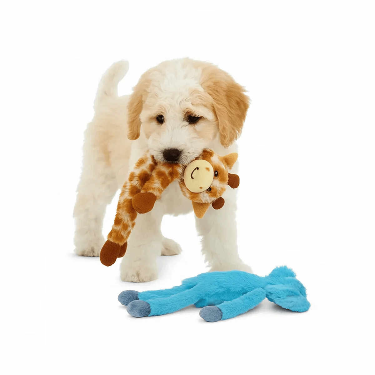 FOFOS Elephant & Giraffe Plush Dog Toy, Pack of 2