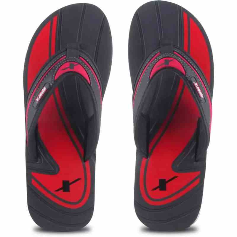 Sparx slippers deals red and black