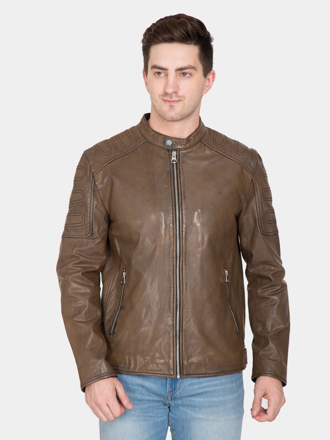 Justanned | JUSTANNED CAROB TAN LEATHER JACKET 0