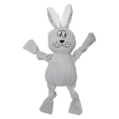 Barkbutler Fofos Fluffy Rabbit Grey Squeaky Plush Toy for Puppies and Dogs