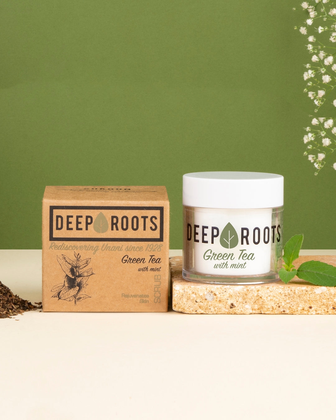Deep Roots | DEEP ROOTS Green Tea Face Scrub| Removes Blackheads & Whiteheads 50ML 0