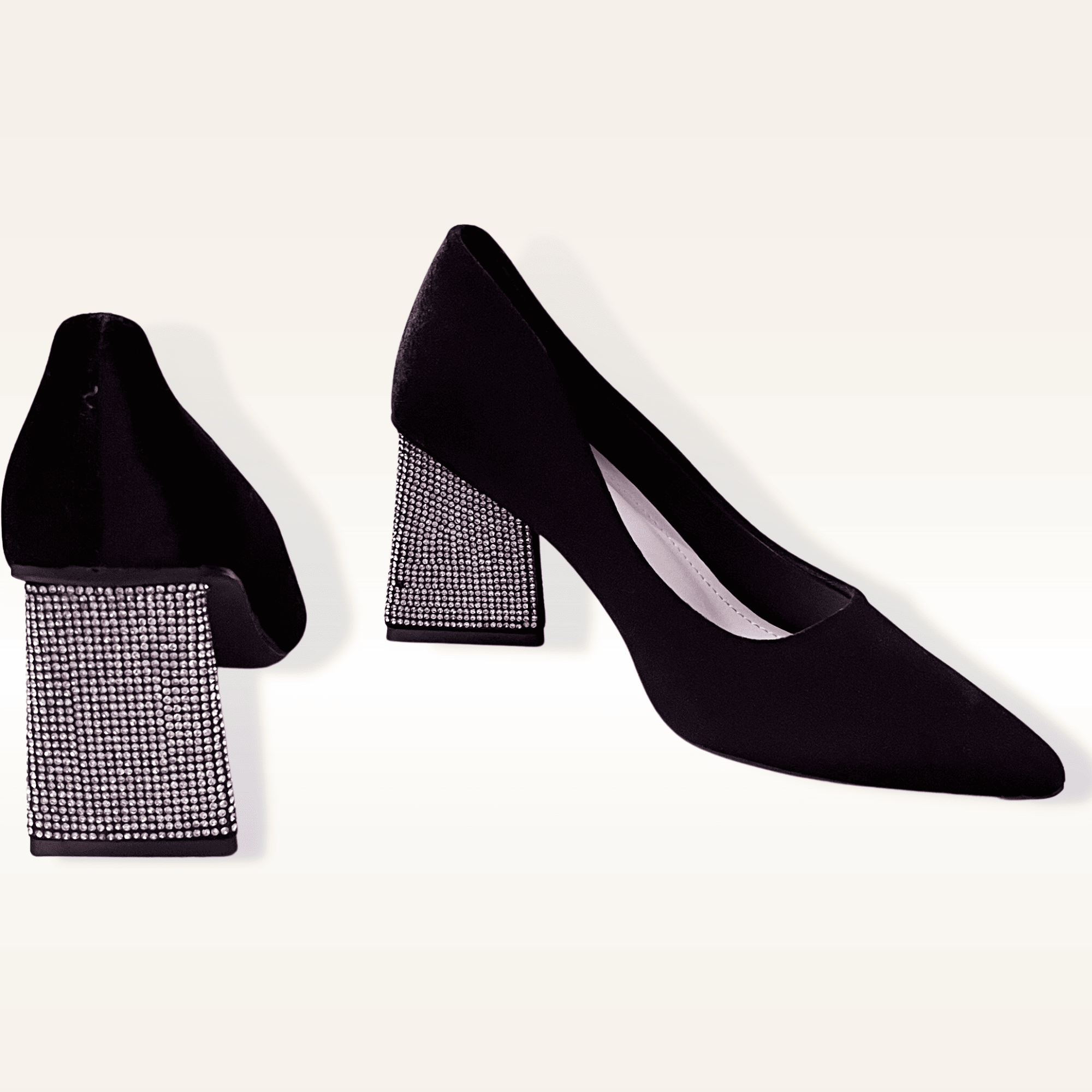 Covered block sales heels
