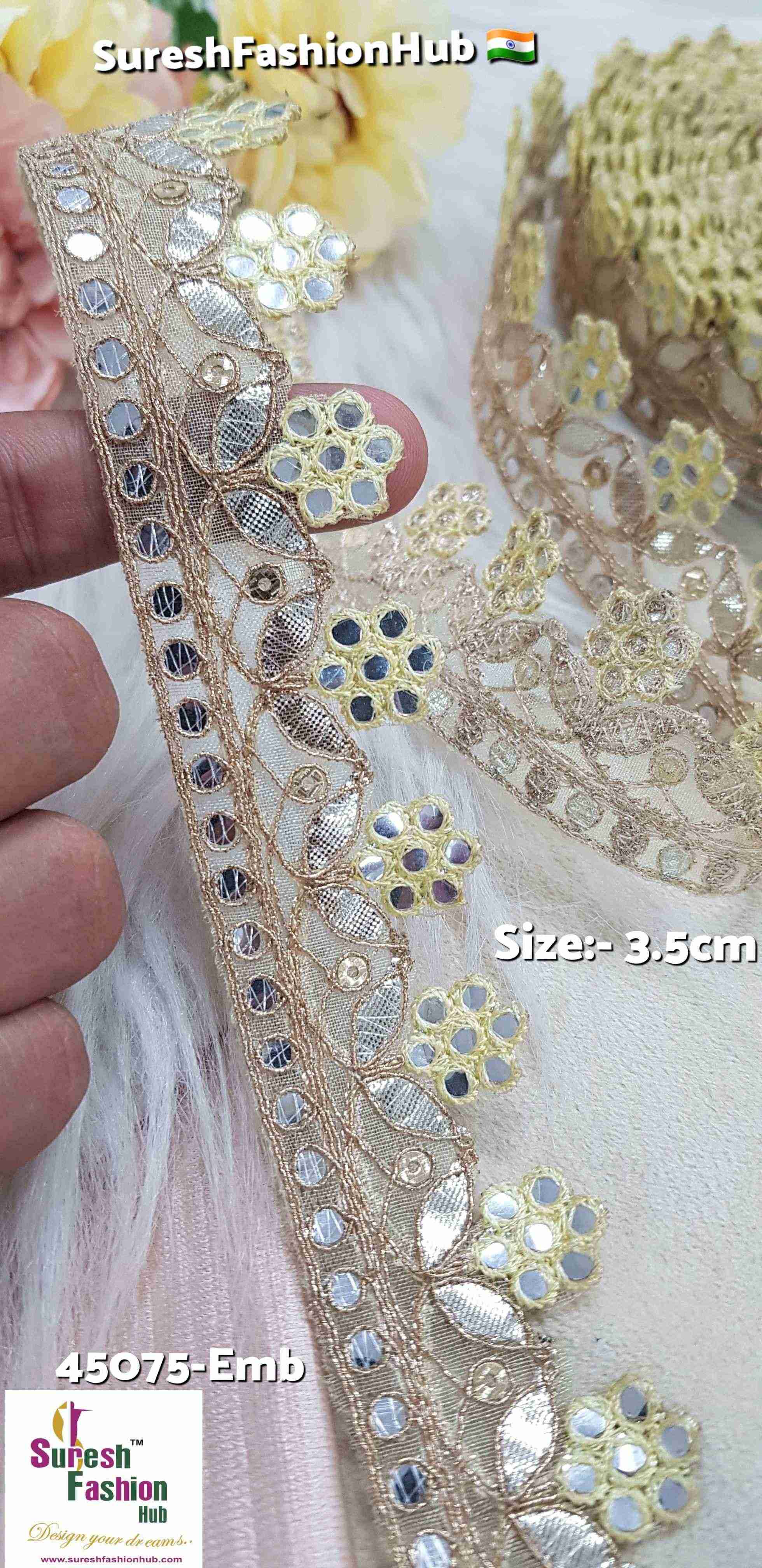 Lemon Mirror Grace Single-Cut Gota Lace